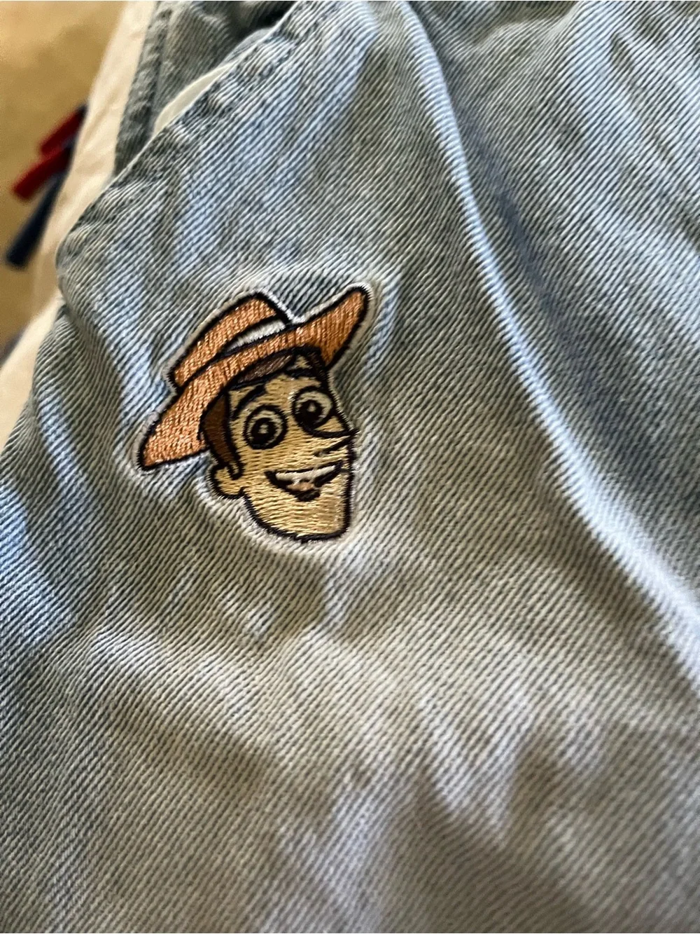 Carter's Light Blue Denim Overalls with Toy Story Patches